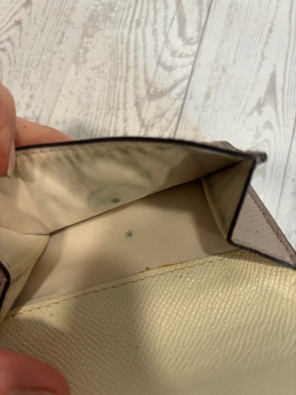 Coach Cream and Taupe Leather Bi-Fold Wallet - Picture 11 of 11